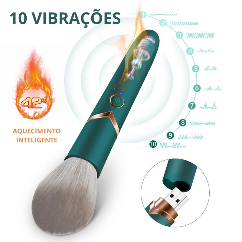 Vibrador com Pincel para Maquiagem