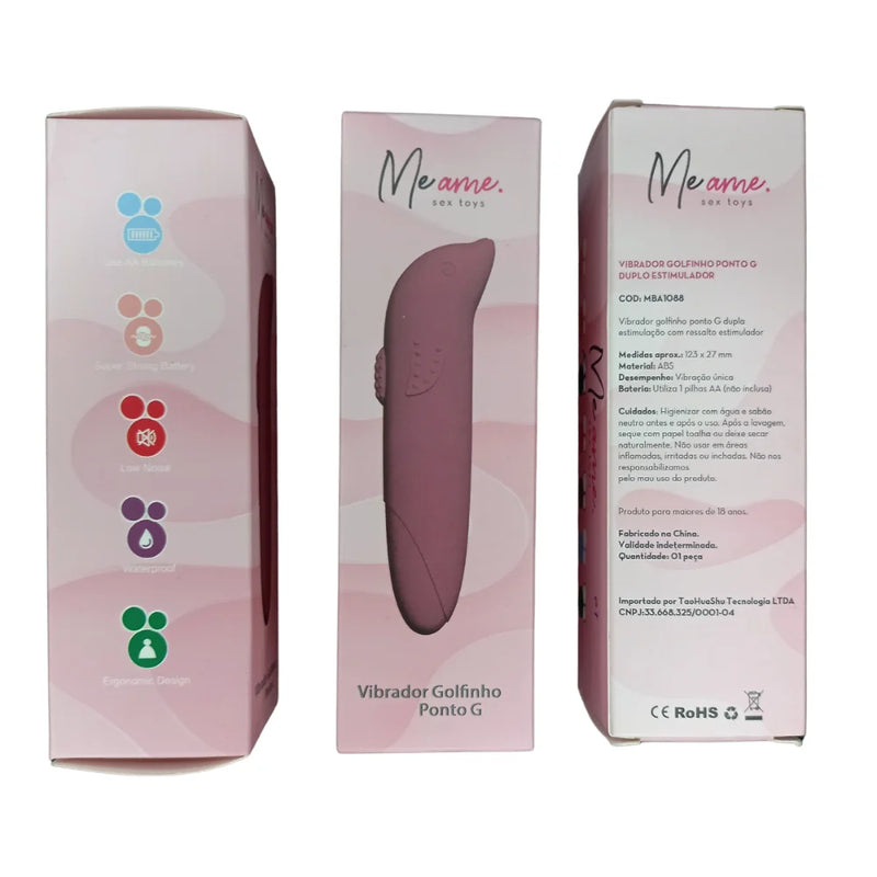 Vibrador Golfinho Toque Aveludado Ponto G Clitóris Orgasmos