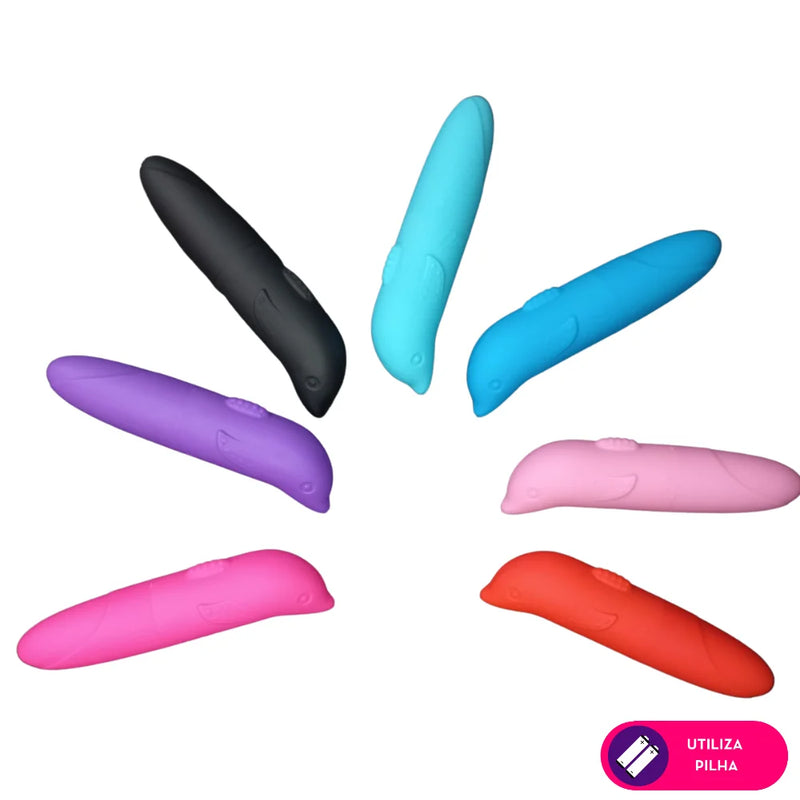 Vibrador Golfinho Toque Aveludado Ponto G Clitóris Orgasmos