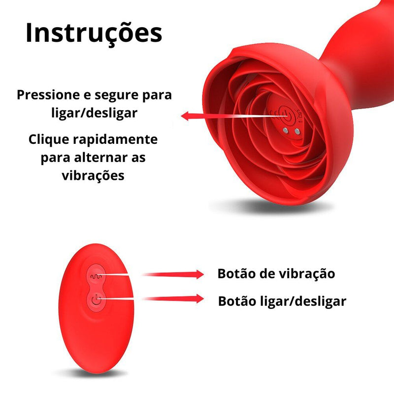 Plug e Vibrador Vênus 10 Modos