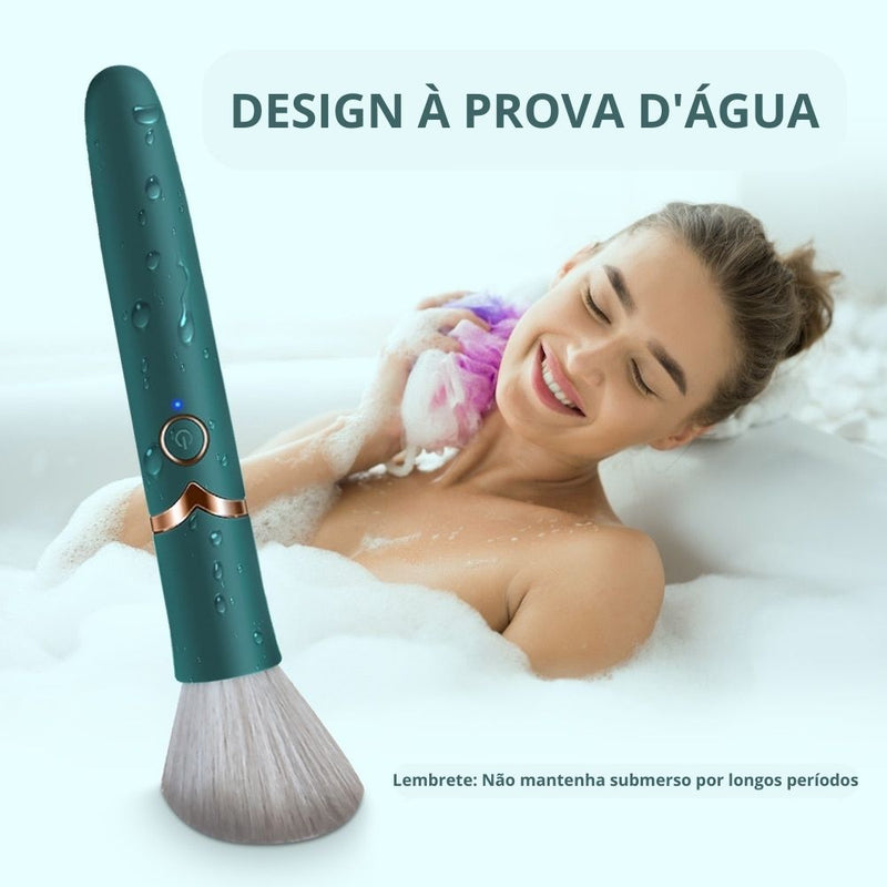 Vibrador com Pincel para Maquiagem