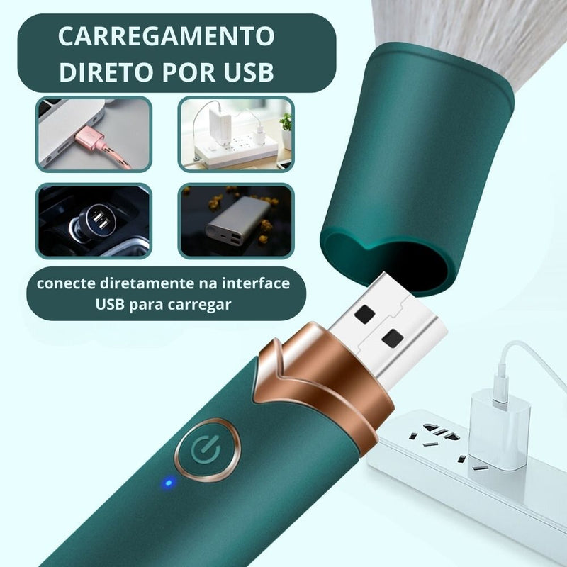 Vibrador com Pincel para Maquiagem