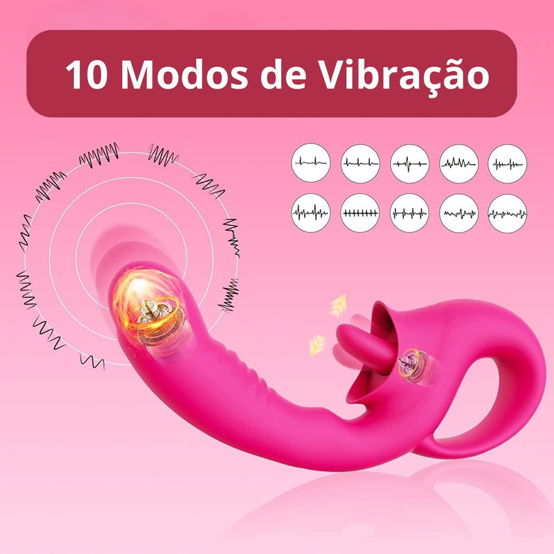 Vibrador LoveSonic com estimulador de clitóris