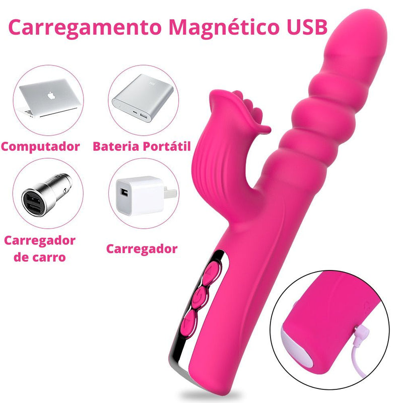 Vibrador Coelho com estimular de clitóris